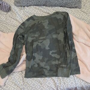 Cat & Jack Olive Camo Long Sleeve Shirt
